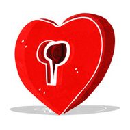 cartoon heart with keyhole N2