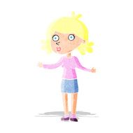 cartoon confused woman N33
