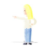 cartoon woman pointing N14