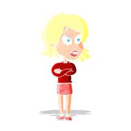 cartoon surprised woman N18
