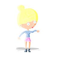 cartoon surprised woman N19