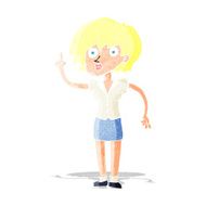 cartoon woman with question N16