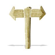 Cartoon Sign Post N15