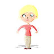 cartoon surprised woman N20