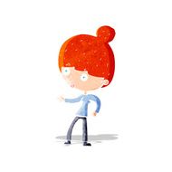 cartoon woman pointing N16