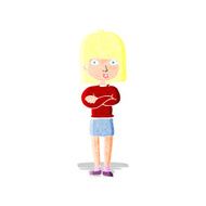 cartoon impatient woman