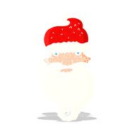cartoon grim santa face
