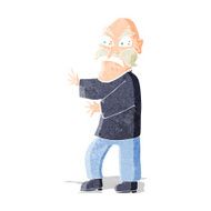 cartoon angry old man N16