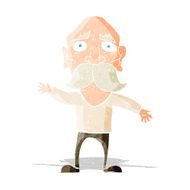 cartoon worried old man