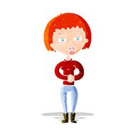cartoon tired woman N3