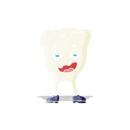 cartoon tooth looking smug