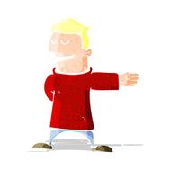 cartoon man gesturing direction