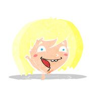 cartoon happy girl N13