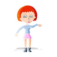 cartoon surprised woman N21