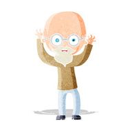 cartoon stressed bald man N3