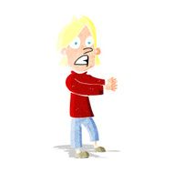 cartoon shocked man N29