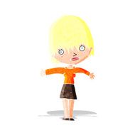 cartoon curious woman N9