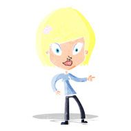 cartoon pretty woman pointing N3