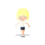 cartoon happy woman N27