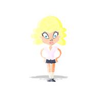cartoon pretty woman N19