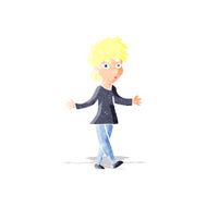 cartoon woman shrugging shoulders N35