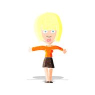 cartoon annoyed woman N19