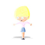 cartoon woman panicking