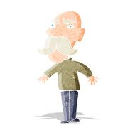 cartoon angry old man N17