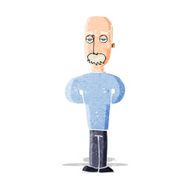cartoon annoyed balding man
