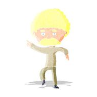 cartoon seventies style man disco dancing