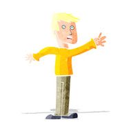 cartoon worried man reaching N2