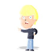 cartoon shocked man pointing N3