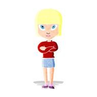 cartoon woman with crossed arms N3