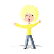 Cartoon Woman Shouting N3