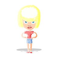 cartoon woman thinking N9