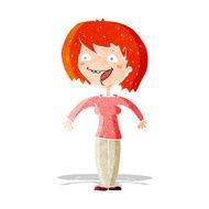 cartoon excited woman N15