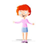 cartoon confused woman N34