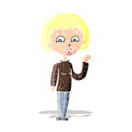 Cartoon Woman Waving N20