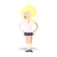 cartoon pretty woman N21