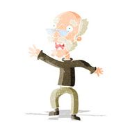 cartoon frightened old man N5