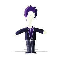 cartoon happy vampire