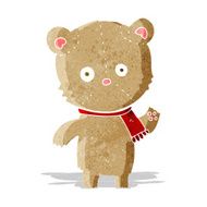 cartoon waving teddy bear N10