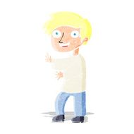 cartoon excited boy N17