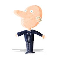 cartoon confused middle aged man