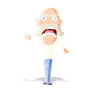 cartoon angry old man N18