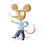 cartoon waving mouse