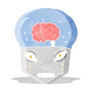 cartoon spooky robot head N2