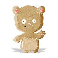 cartoon teddy bear waving N3