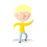 cartoon happy pointing