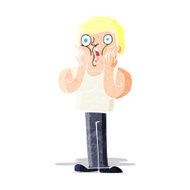 cartoon shocked gym man